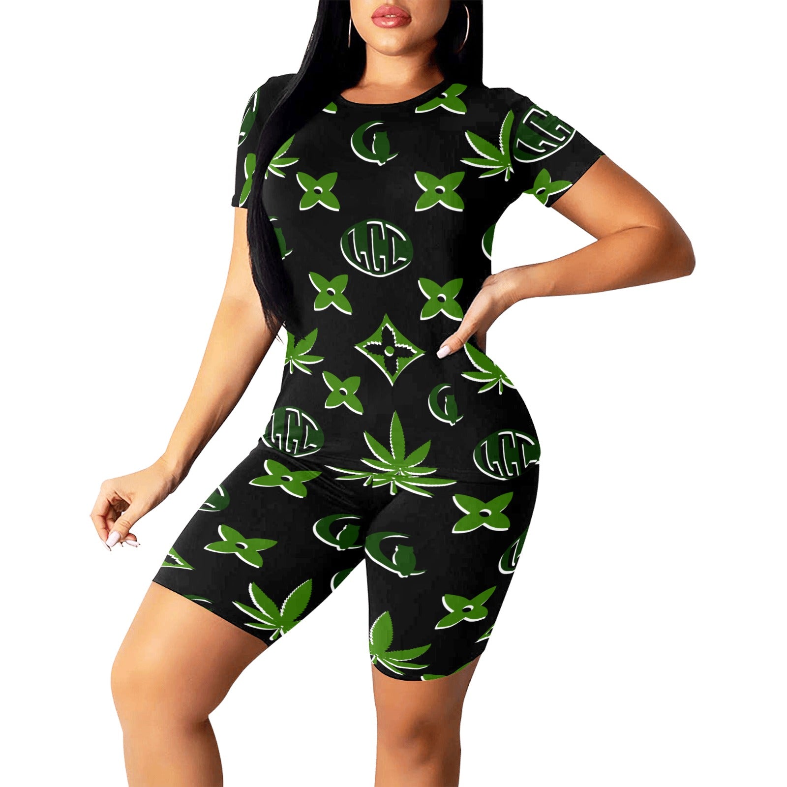 LCC WEEDY COLORS Women's Short Yoga Set