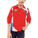 FRANCE Big Boys Long Sleeve Polo Shirt