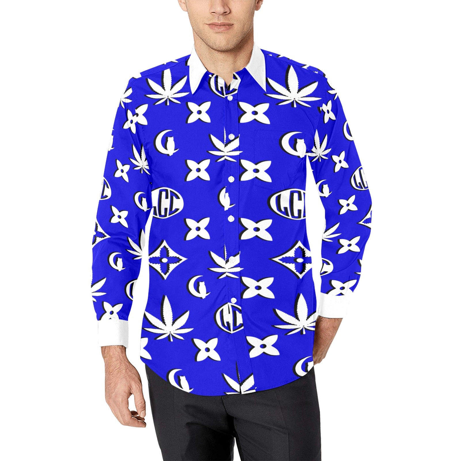 LCC WEEDY Men's Casual Dress Shirt