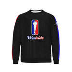 WESTSIDE Men's Rib Cuff Crew Neck Sweatshirt