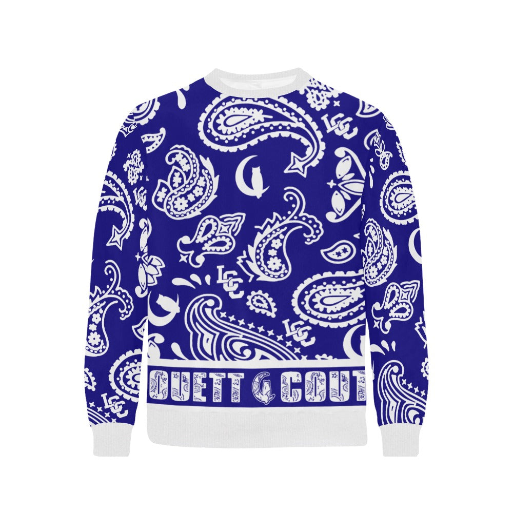 BANDANA PAISLEY Men's Rib Cuff Crew Neck Sweatshirt