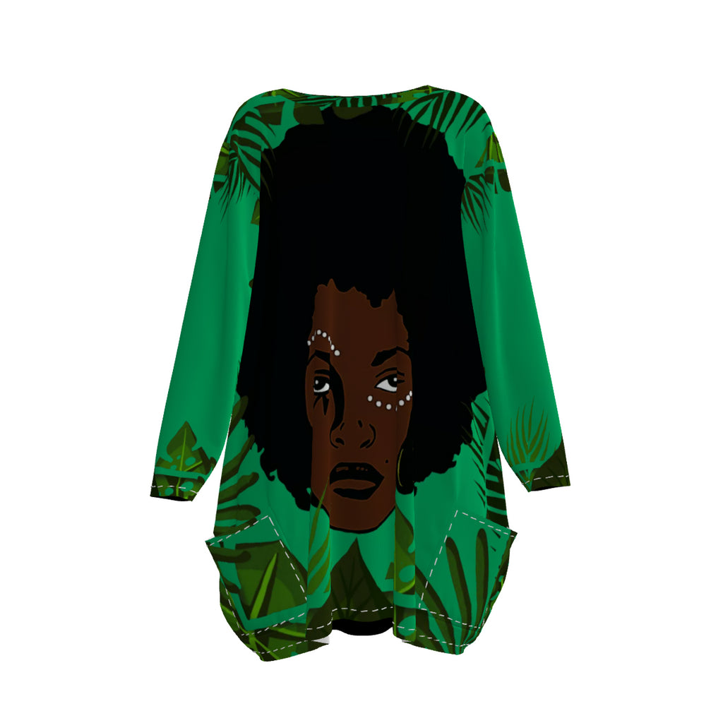 TROPICAL KWEEN FOREST  Women's Loose Crew Neck shirt