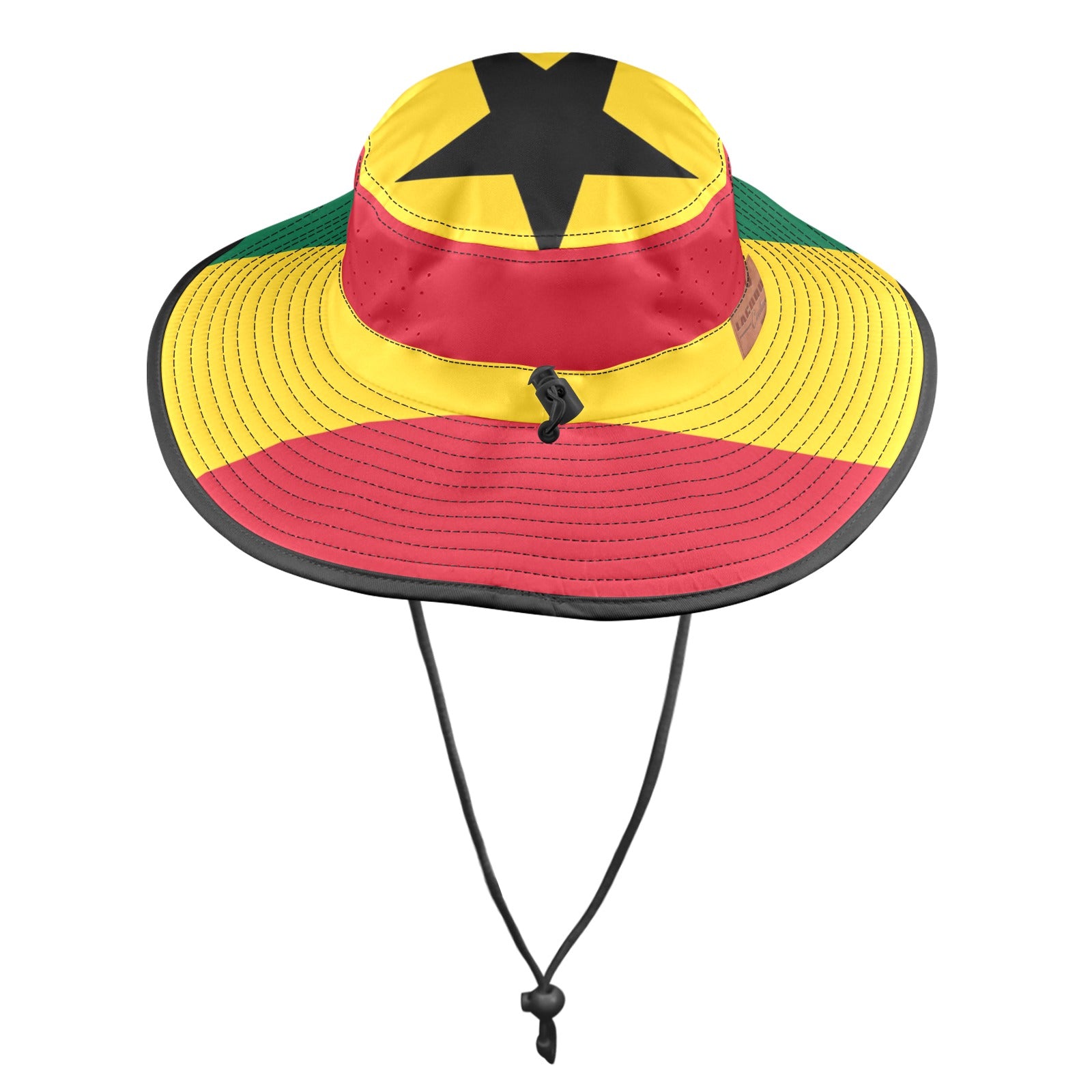 GHANA FLAG Wide Brim Bucket Hat