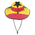 GHANA FLAG Wide Brim Bucket Hat