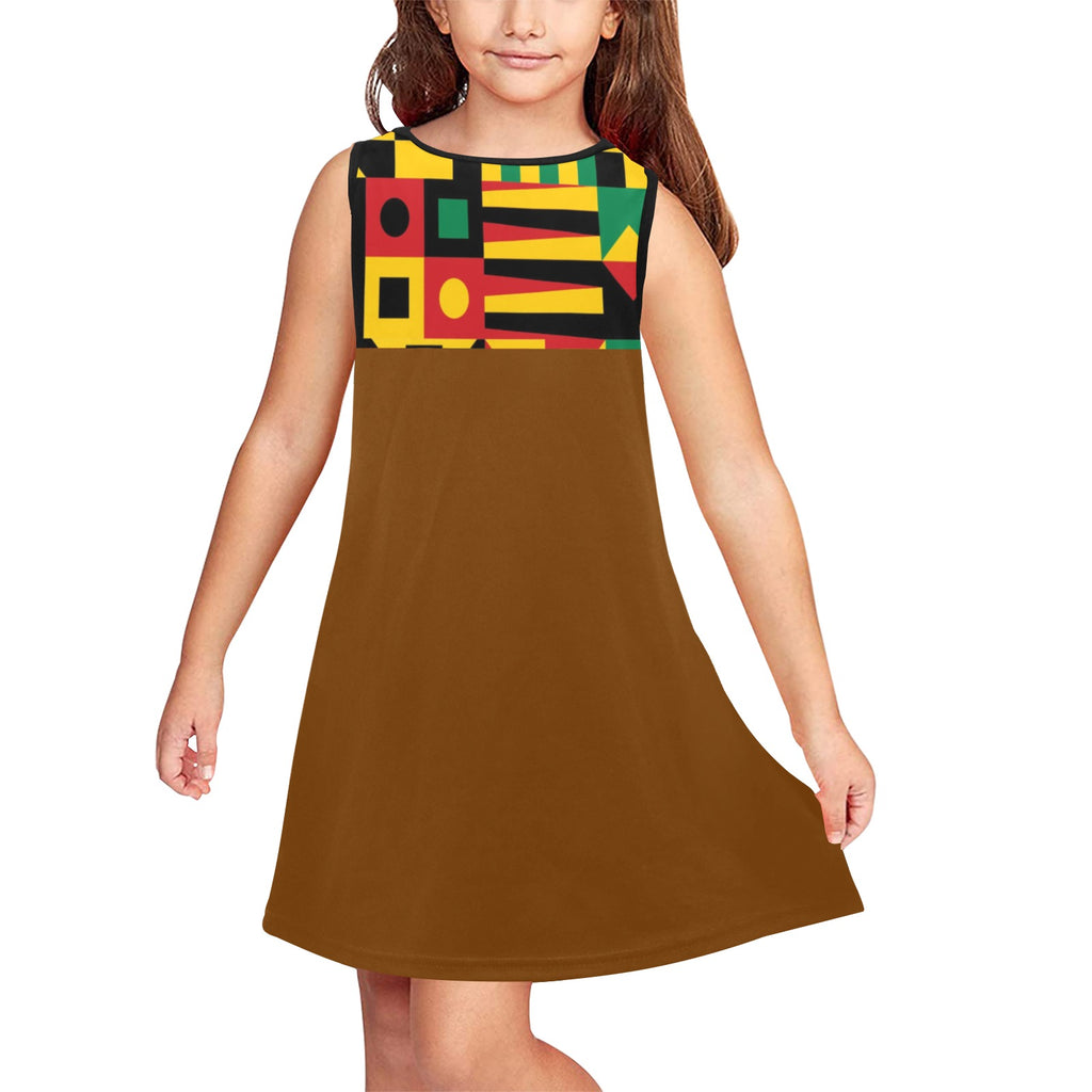 KENTE BUTAN Girls' Sleeveless Dress