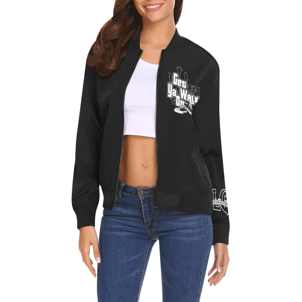 GET YA WALK ON Bomber Jacket for Women
