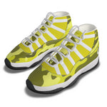 CAMOUFLAGE YLW Men's High Top Basketball Shoes