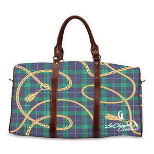 PLAID IN GOLD Waterproof Travel Bag/Large