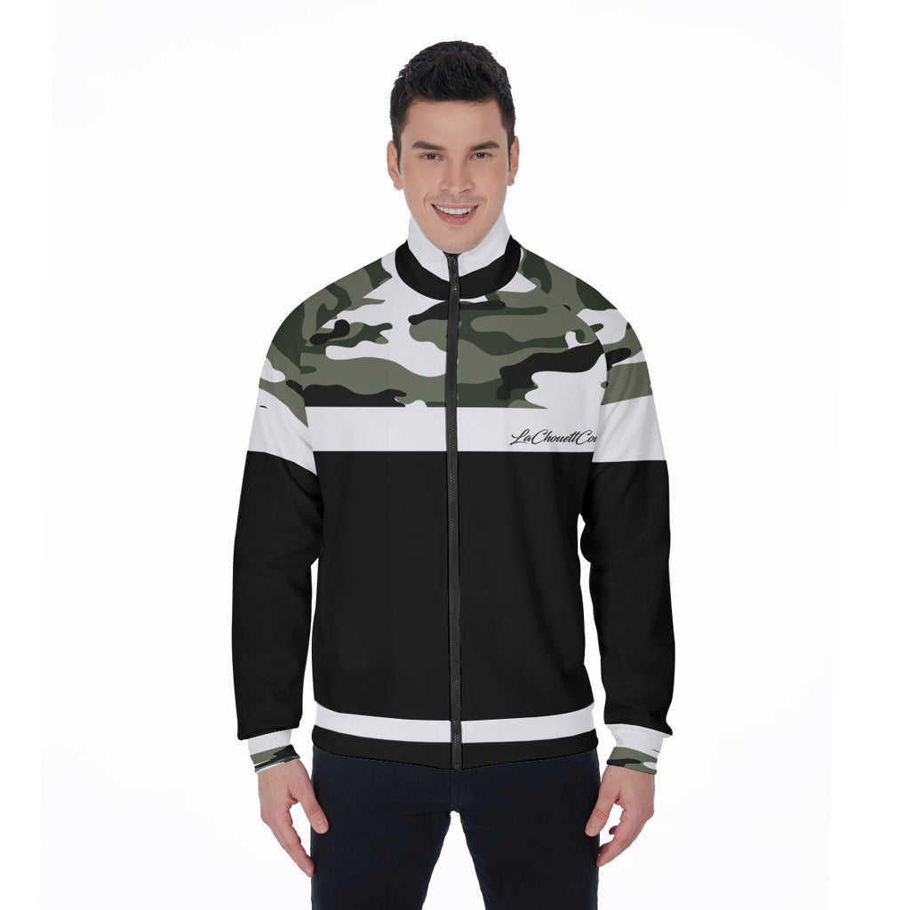 CAMOUFLAGE BLACC Stand Collar Jacket