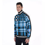 FLEXIN PLAID TRQSE Men's Stand Collar Jacket