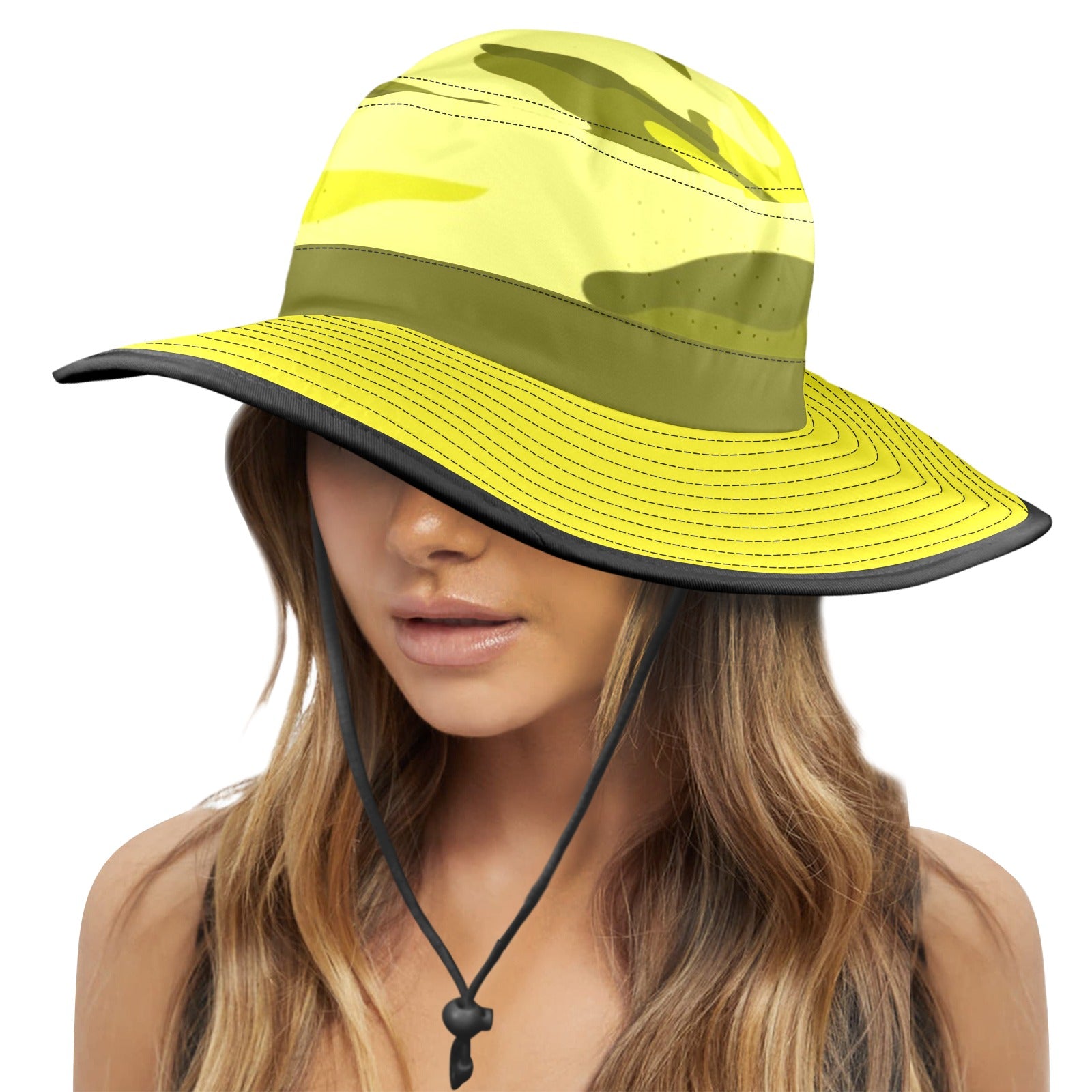 CAMOUFLAGE Wide Brim Bucket Hat