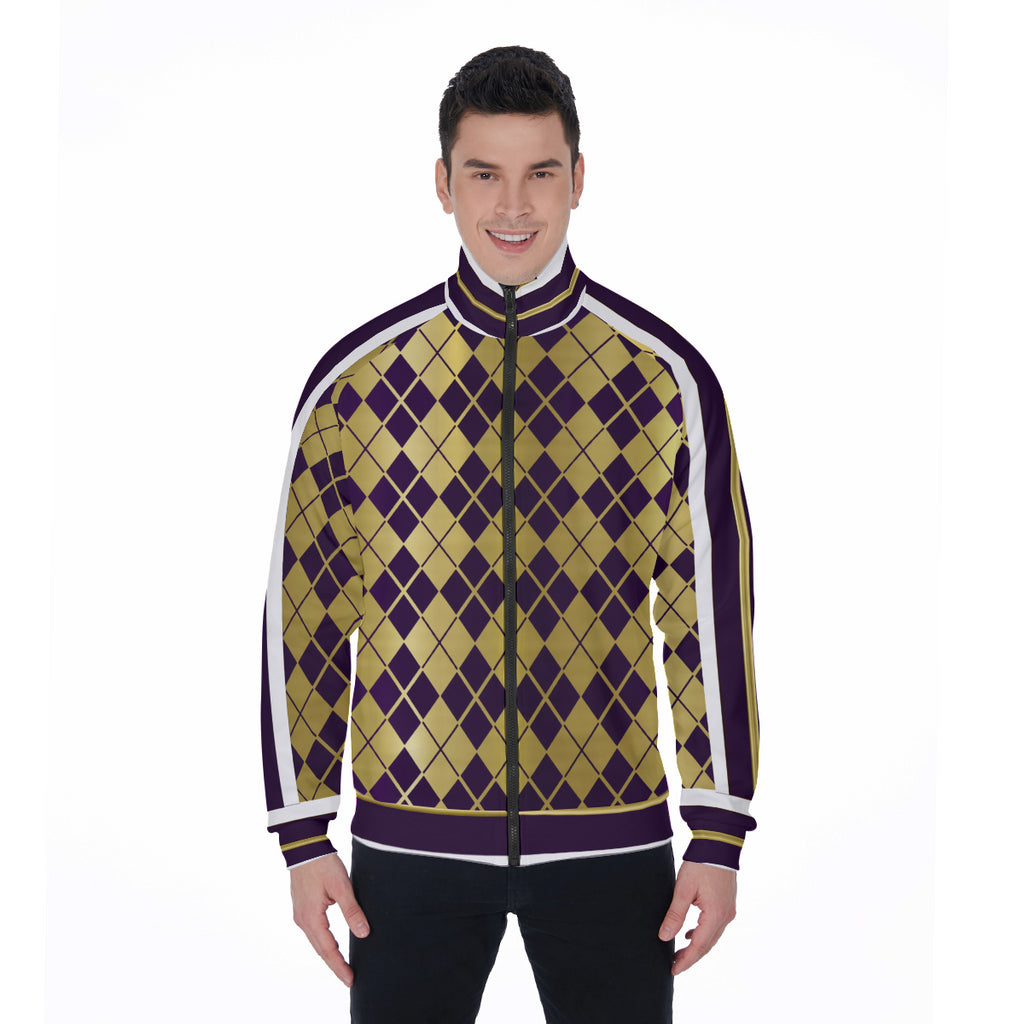 ARLEQUIN GRAPES Stand Collar Jacket