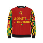 KENTE BUTAN Men's Rib Cuff Crew Neck Sweatshirt
