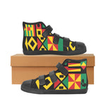 KENTE BUTAN FULLY Velcro High Top Canvas Kid's Shoes