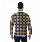 ARLEQUIN BLUE Stand Collar Jacket