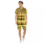 FLEXIN PLAID YLW Men's Short Sleeve Shirt Sets