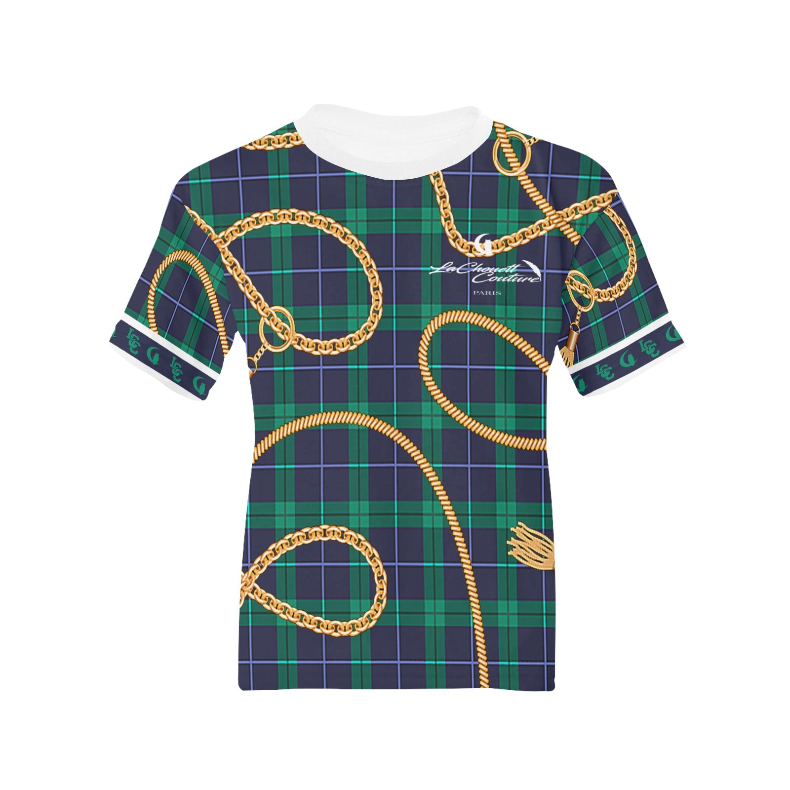 PLAID IN GOLD Kids' All Over Print T-shirt