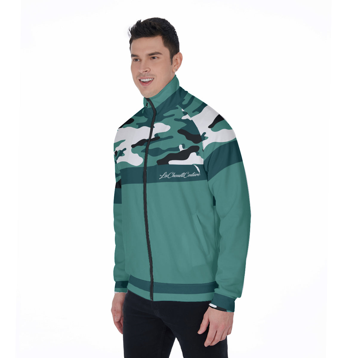 CAMOUFLAGE MORPH Stand Collar Jacket