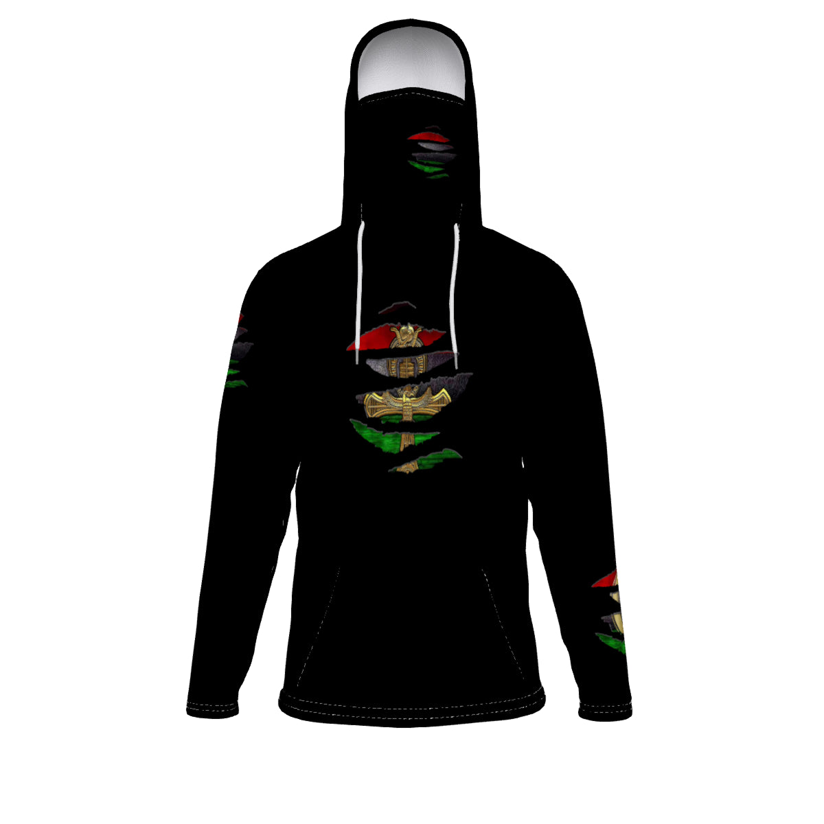 RBG RIPPED Unisex Pullover Hoodie With Mask