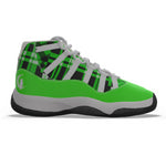 FLEXIN PLAID GREEN Men's High Top Basketball Shoes