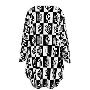 ADINKRA PUZZLE Women's Loose Crew Neck shirt
