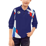 FRANCE Big Boys Long Sleeve Polo Shirt