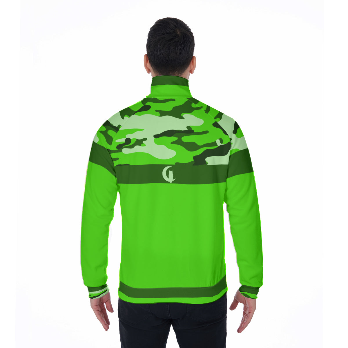 CAMOUFLAGE GREENFLUO Stand Collar Jacket
