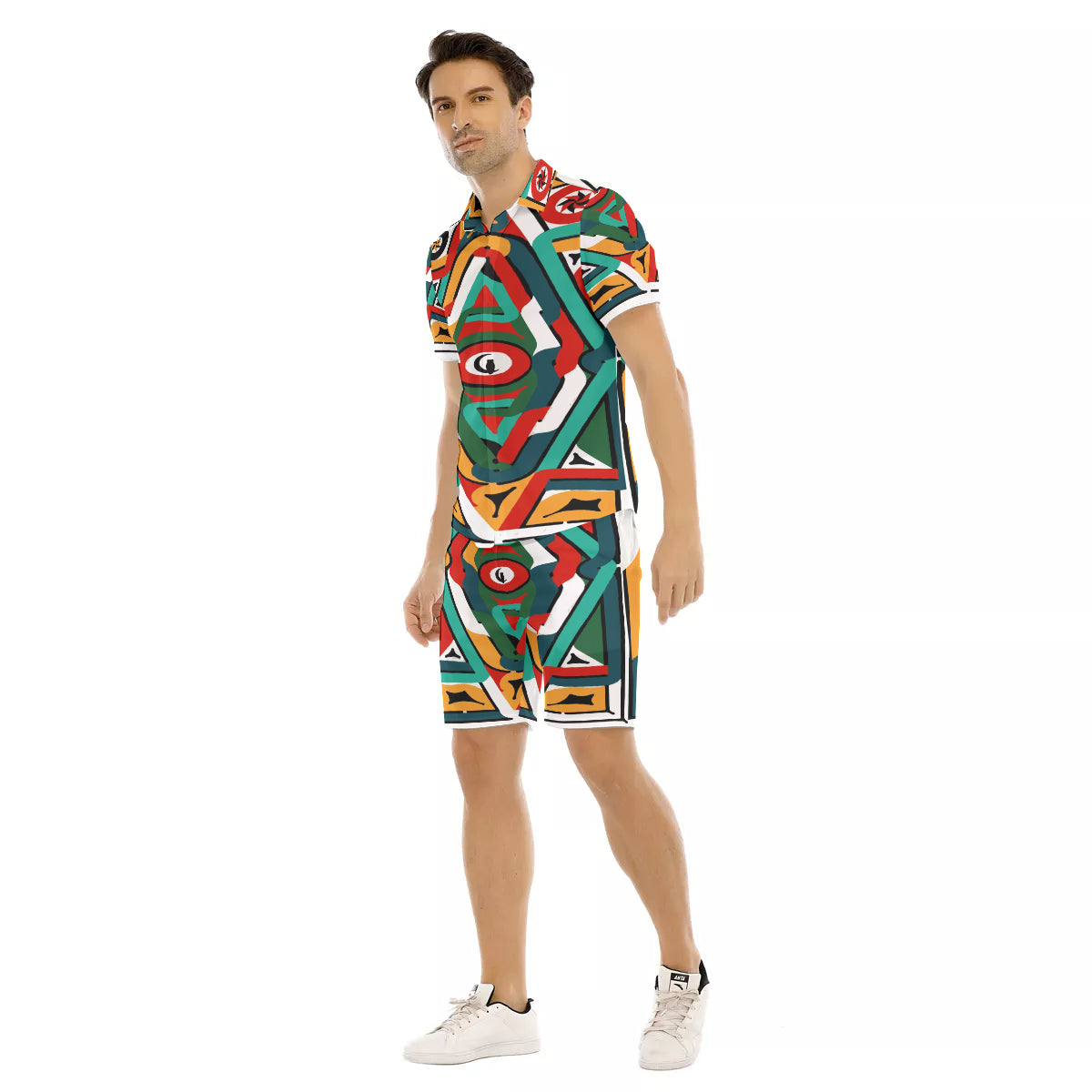 TEMBE ART Men's Short Sleeve Shirt Sets