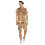 TEMBE ART WOOD Men's Short Sleeve Shirt Sets