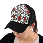 RED ROSES Trucker Cap E (Front Panel Customization)