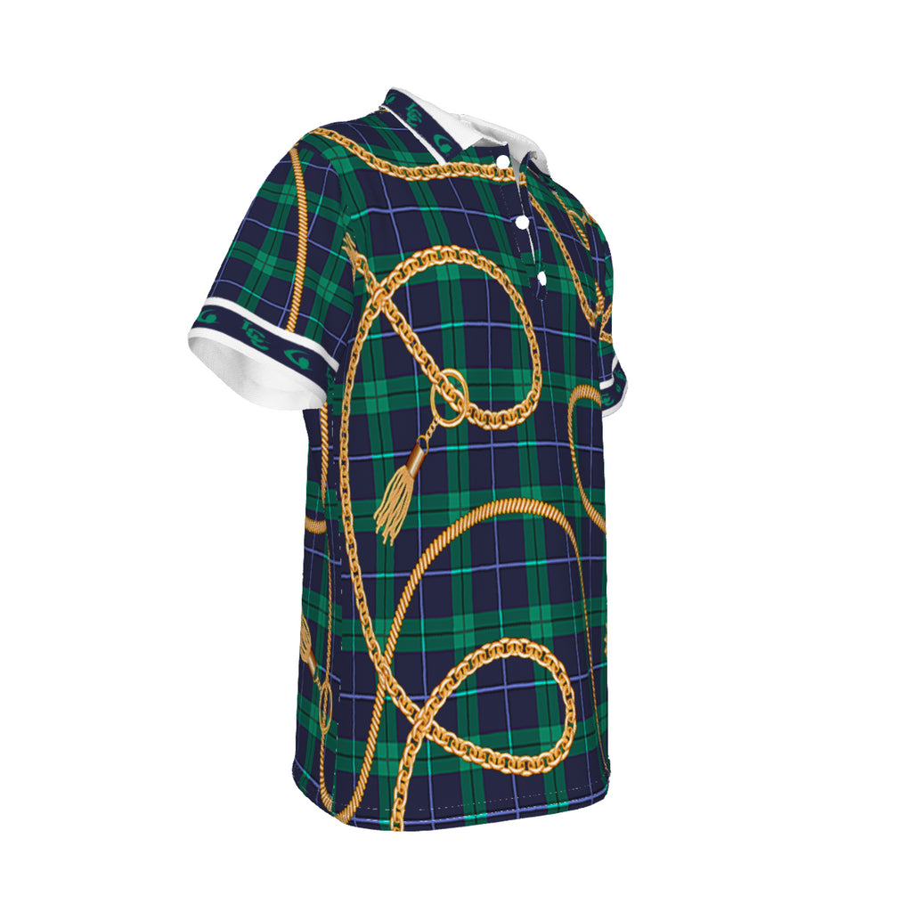 PLAID OF GOLD Polo Shirt