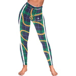 PLAID IN GOLD New Low Rise Leggings (Flatlock Stitch)