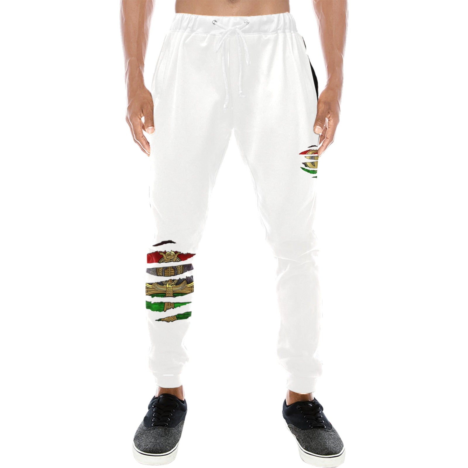 RBG ANKH RIPPED Men's All Over Print Sweatpants