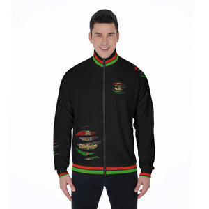 RBG ANKH B RIPPED Stand Collar Jacket