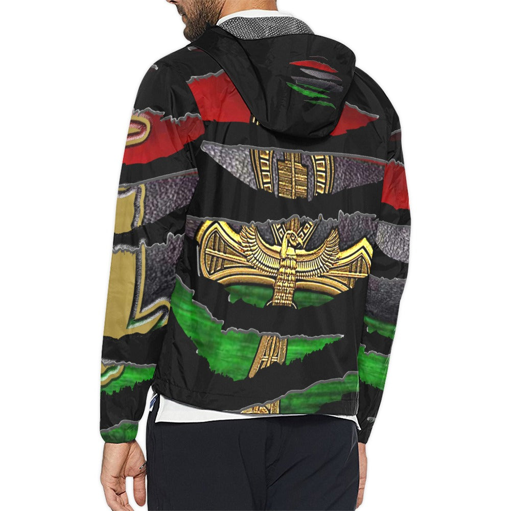 RBG ANKH RIPPED Unisex Windbreaker
