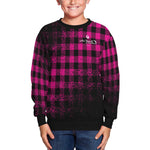 DUSTY PLAID Kids' All Over Print Sweatshirt