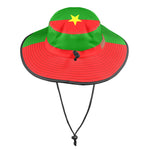 BURKINA FASO FLAG Wide Brim Bucket Hat