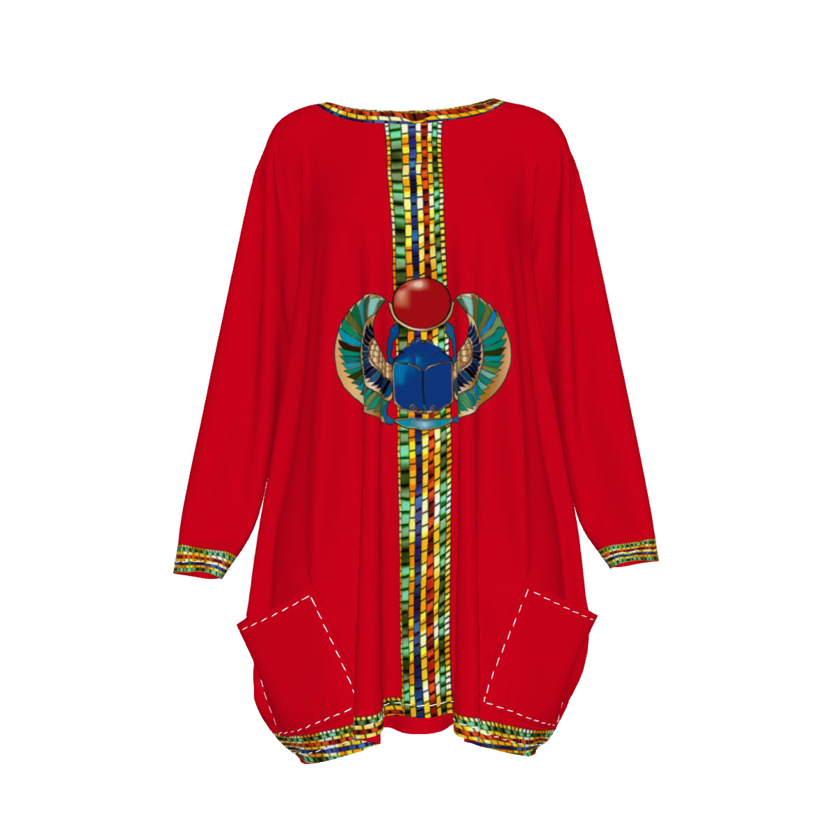 MEDJAY RED Women's Loose Crew Neck shirt