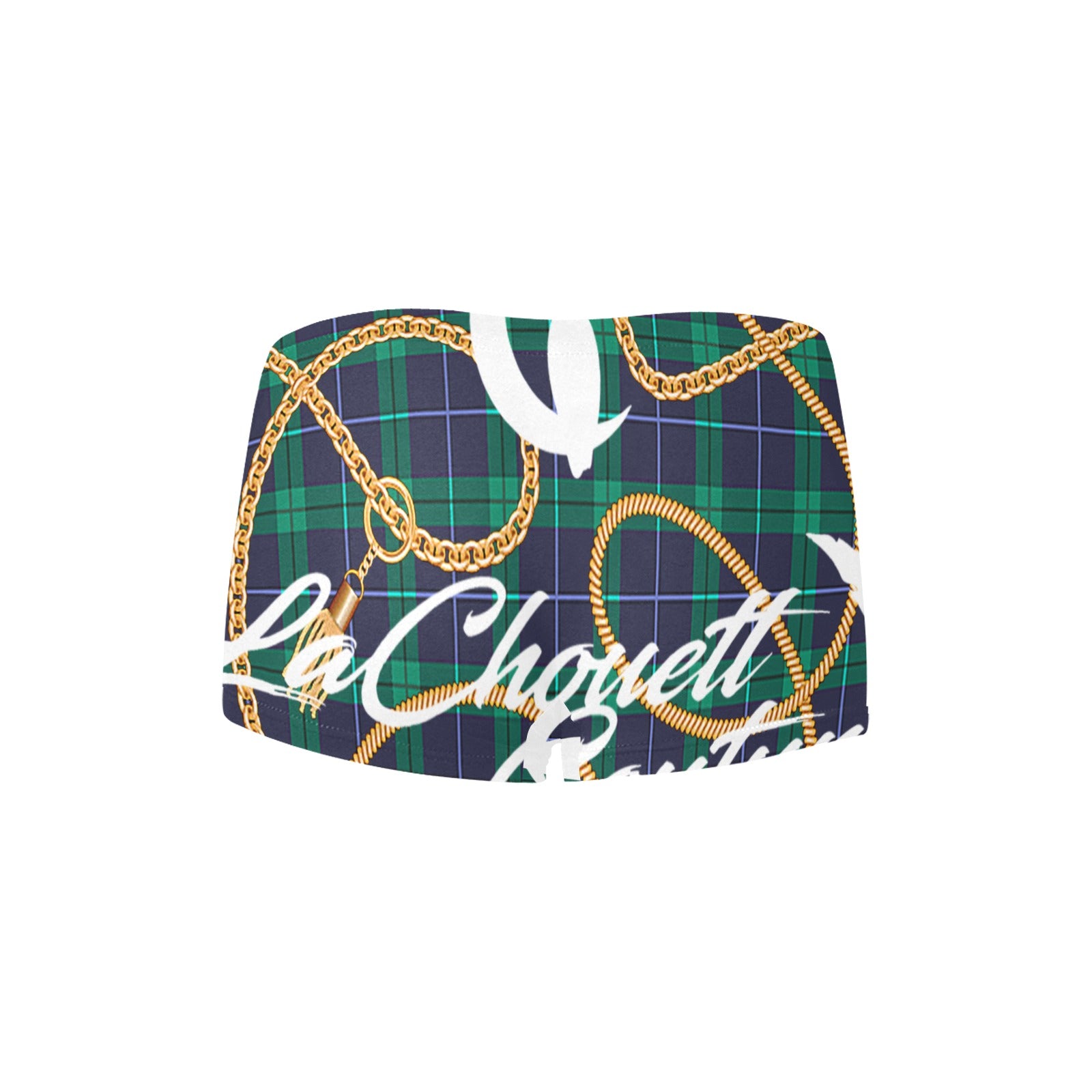 PLAID IN GOLD Women's All Over Print Boyshort Panties