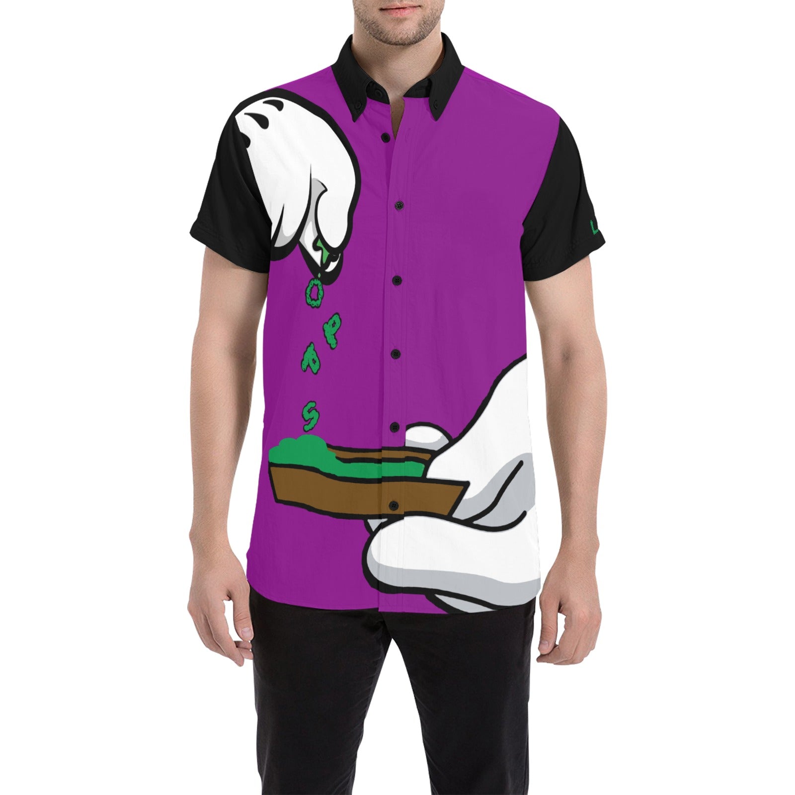 BURN THE OPPS BICOLORS All Over Print Short Sleeve Shirt