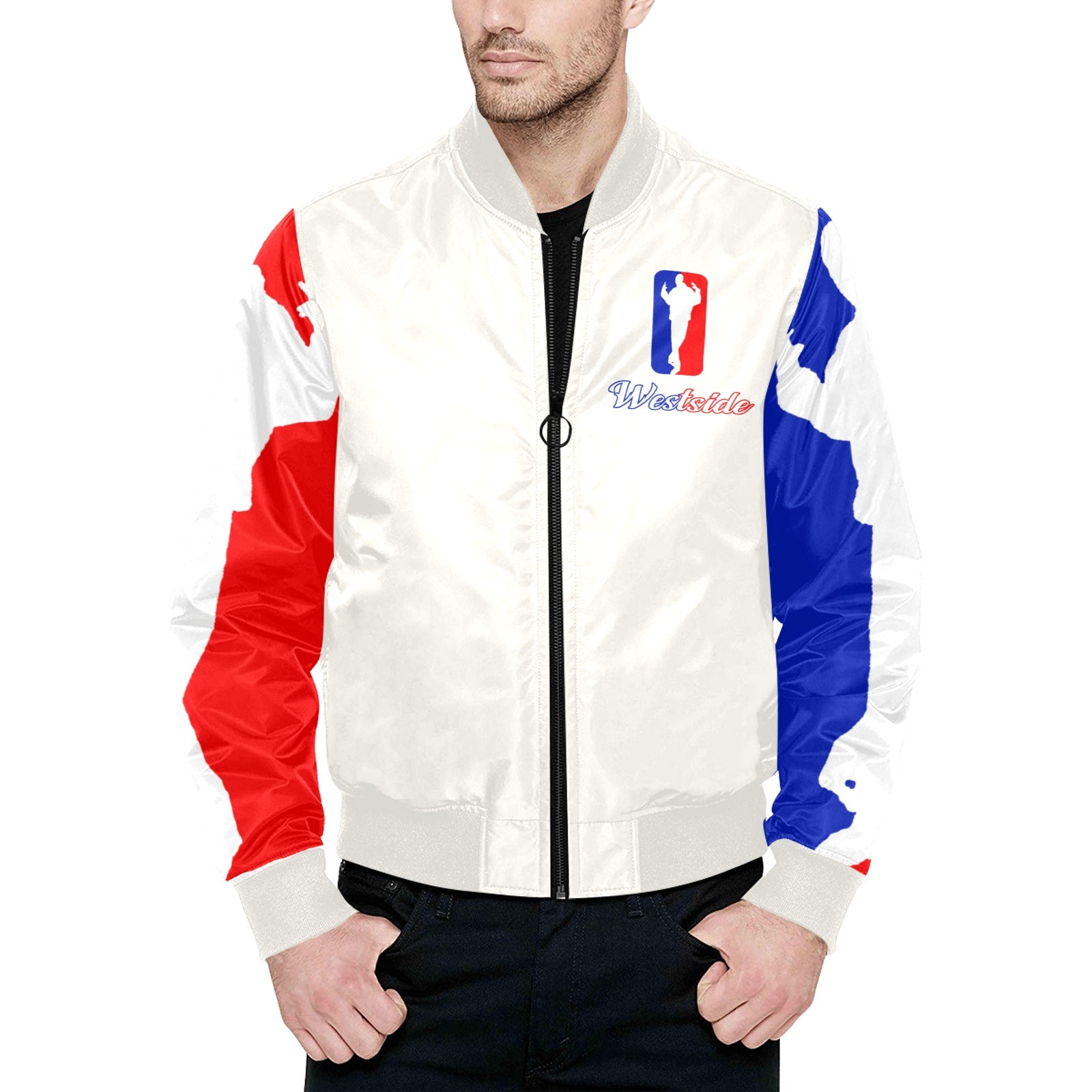 WESTSIDE All Over Print Quilted Bomber Jacket for Men