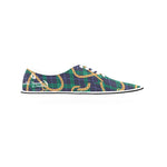 PLAID IN GOLD Classic Men's Canvas Low Top Shoes