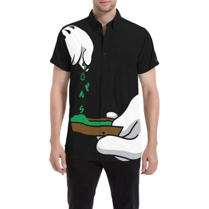 BURN THE OPPS Men's All Over Print Short Sleeve Shirt