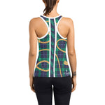 PLAID IN GOLD Women's Racerback Tank Top (Model T60)