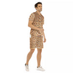 TEMBE ART WOOD Men's Short Sleeve Shirt Sets