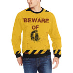 BEWARE Men's Rib Cuff Crew Neck Sweatshirt