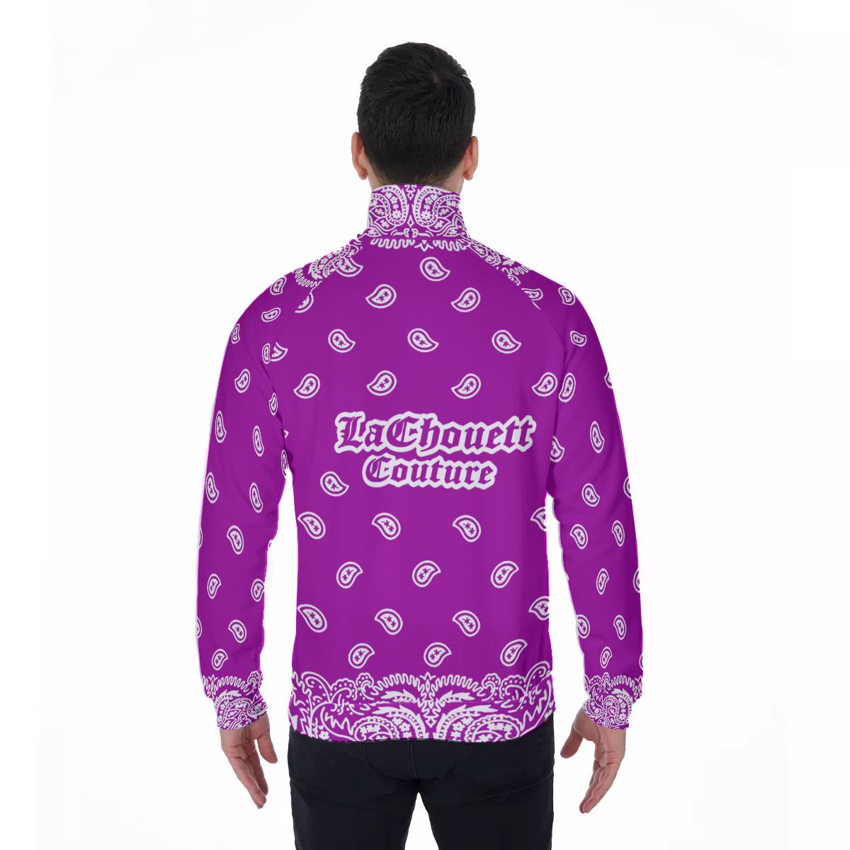 BANDANA FULLY GRAPES Men's Stand Collar Jacket