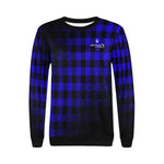 DUSTY PLAID Women's Rib Cuff Crew Neck Sweatshirt