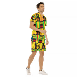 KENTE FARI Men's Short Sleeve Shirt Sets