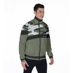 CAMOUFLAGE GRIS Stand Collar Jacket